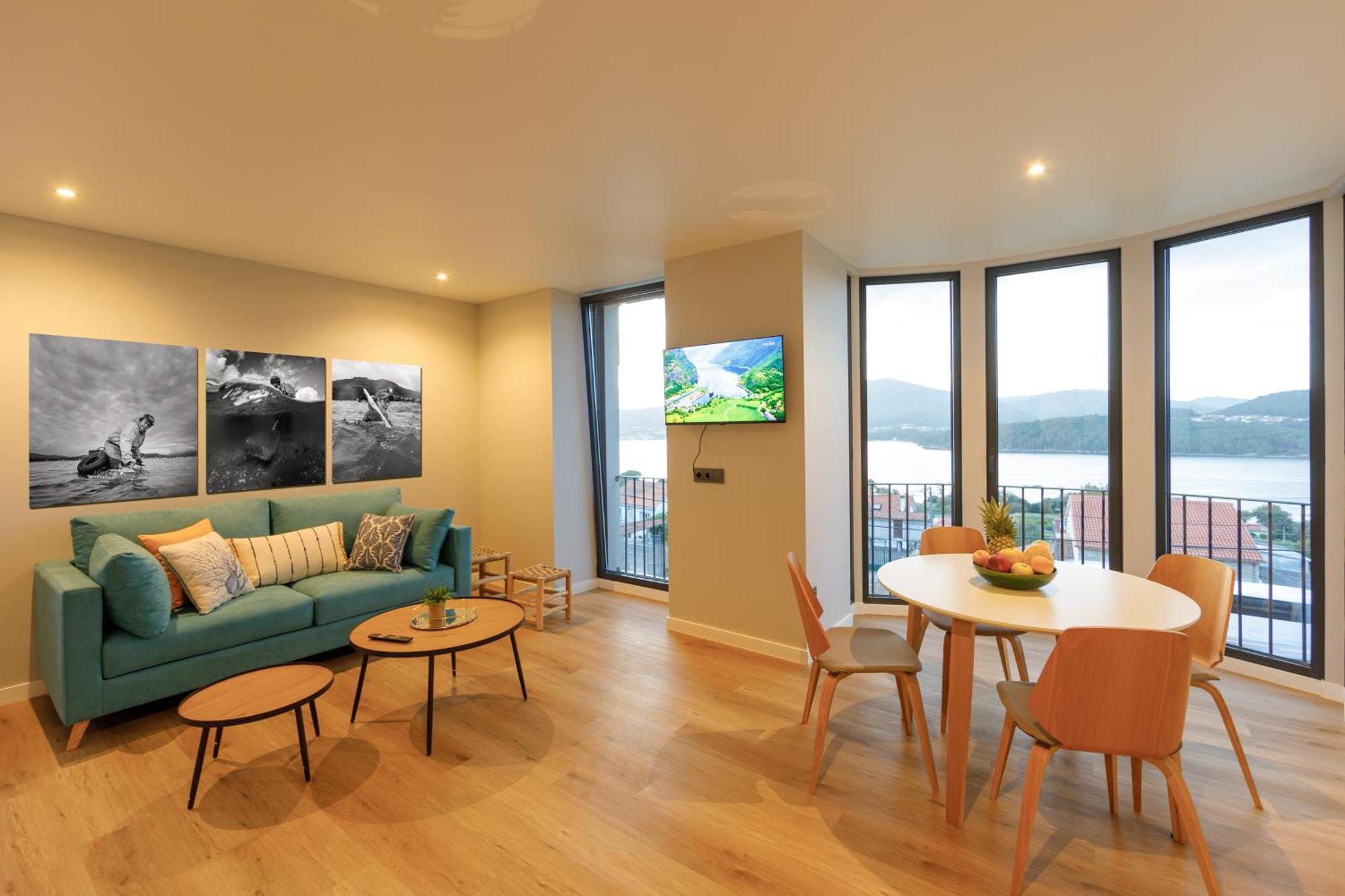 Villa Rosa Apartamentos En Casa Rural Con Vistas Panoramicas A La Ria Noia Εξωτερικό φωτογραφία