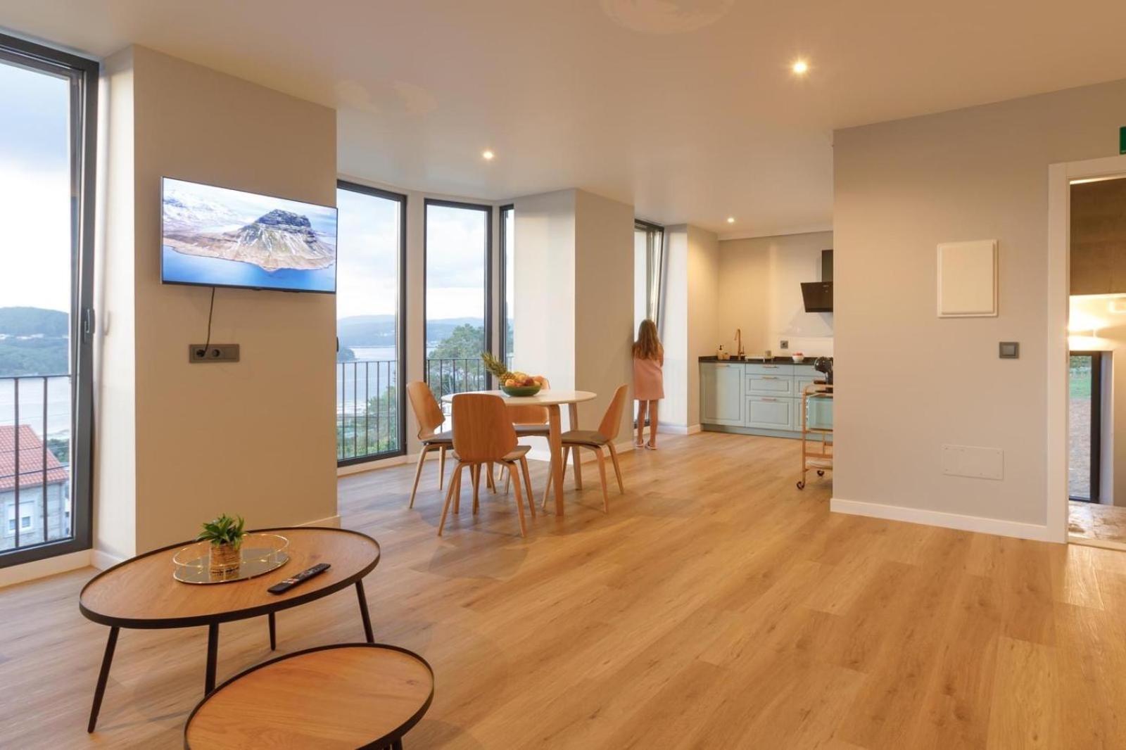 Villa Rosa Apartamentos En Casa Rural Con Vistas Panoramicas A La Ria Noia Εξωτερικό φωτογραφία